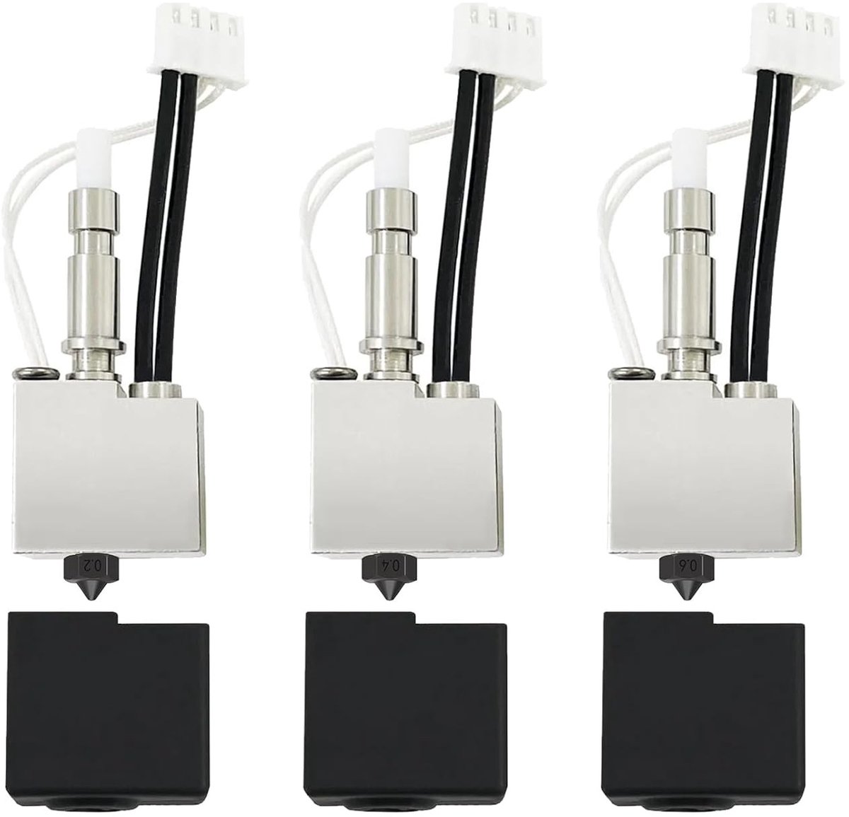 3D Printer Onderdeel - Extruder Kit - Printen Verbeteren - Meerdere Mondstukken - 0.2 0.4 0.6 mm