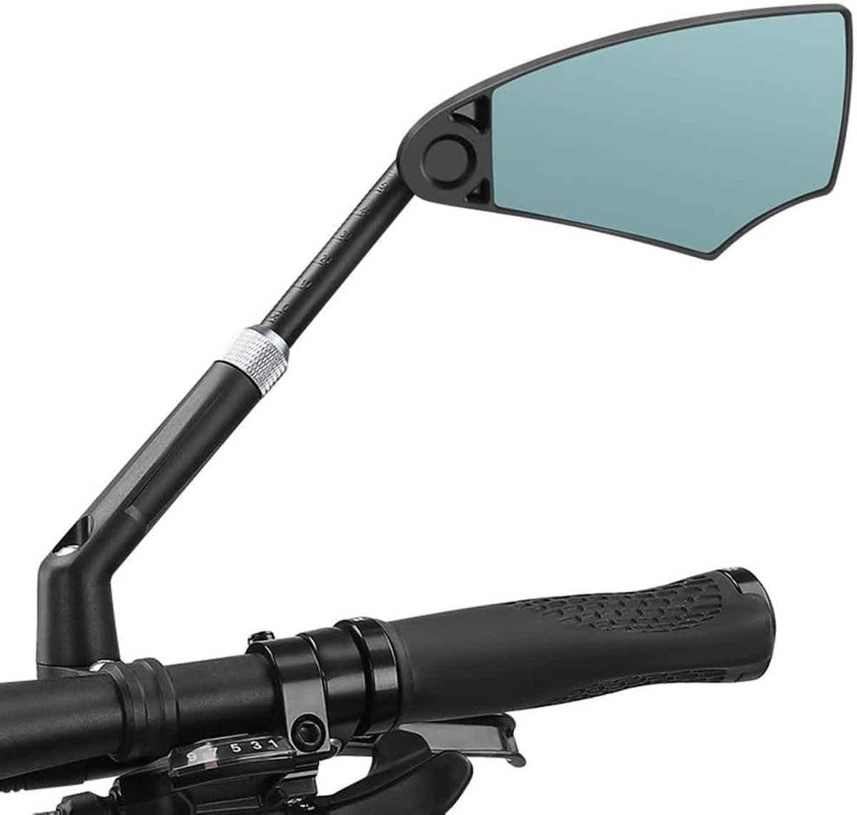 Fietsachteruitkijkspiegel - Kleine achteruitkijkspiegel voor elektrische fiets - Achteruitkijkspiegel voor elektrische fietsen - Achteruitkijkspiegel voor mountainbike - Voor sturen van 20-23 mm - Eén set, links en rechts - Antireflectie - Zwart