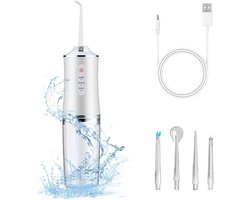 Draadloze Waterflosser voor Tanden - 3 Standen & 4 Opzetstukken - Oplaadbaar Draagbaar - voor Volwassenen, Reizen - Cadeau - 1 Set