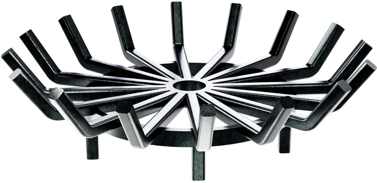 SnelShoppen - 27" Smeedijzeren Brandrooster Vuurkorf voor Open Haard - Ronde Spider Wagon Wiel - Heavy Duty Brandhout Houder met 4 Benen - Zwart - Per