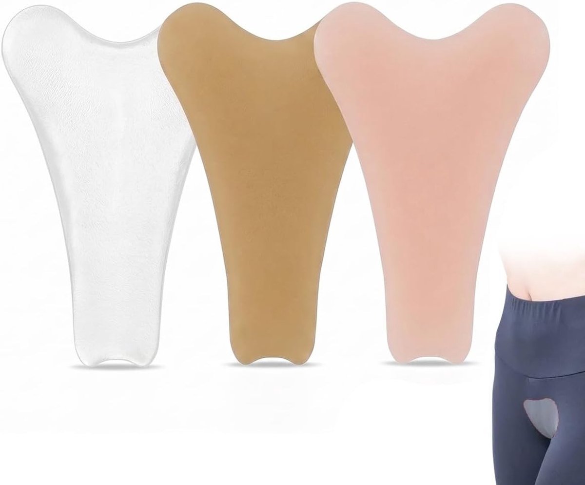 Herbruikbare Siliconen Inlegkruisjes voor Dames - 3 Paar Y-Vorm Intieme Beschermers, Onzichtbare Camel Toe Verberkers en Naadloze Bescherming voor Leggings en Yoga Broeken