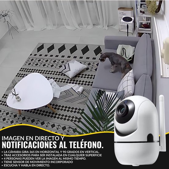 Draadloze Bewakingscamera - IP Camera Binnen - Huis Bewaken - Tweeweg Audio - 1080p Resolutie - Wit — afbeelding 4