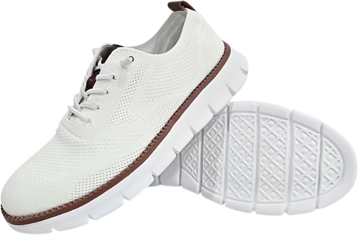 Currero Schoenen Heren Sneakers Comfortabel Wandelschoenen Casual Volwassenen 47.5 Wit