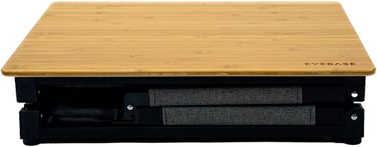 EveBase Flex 60 - Campingkast - Compacte Inklapbare Opbergkast - Bamboe - Grijs/Zwart — afbeelding 2