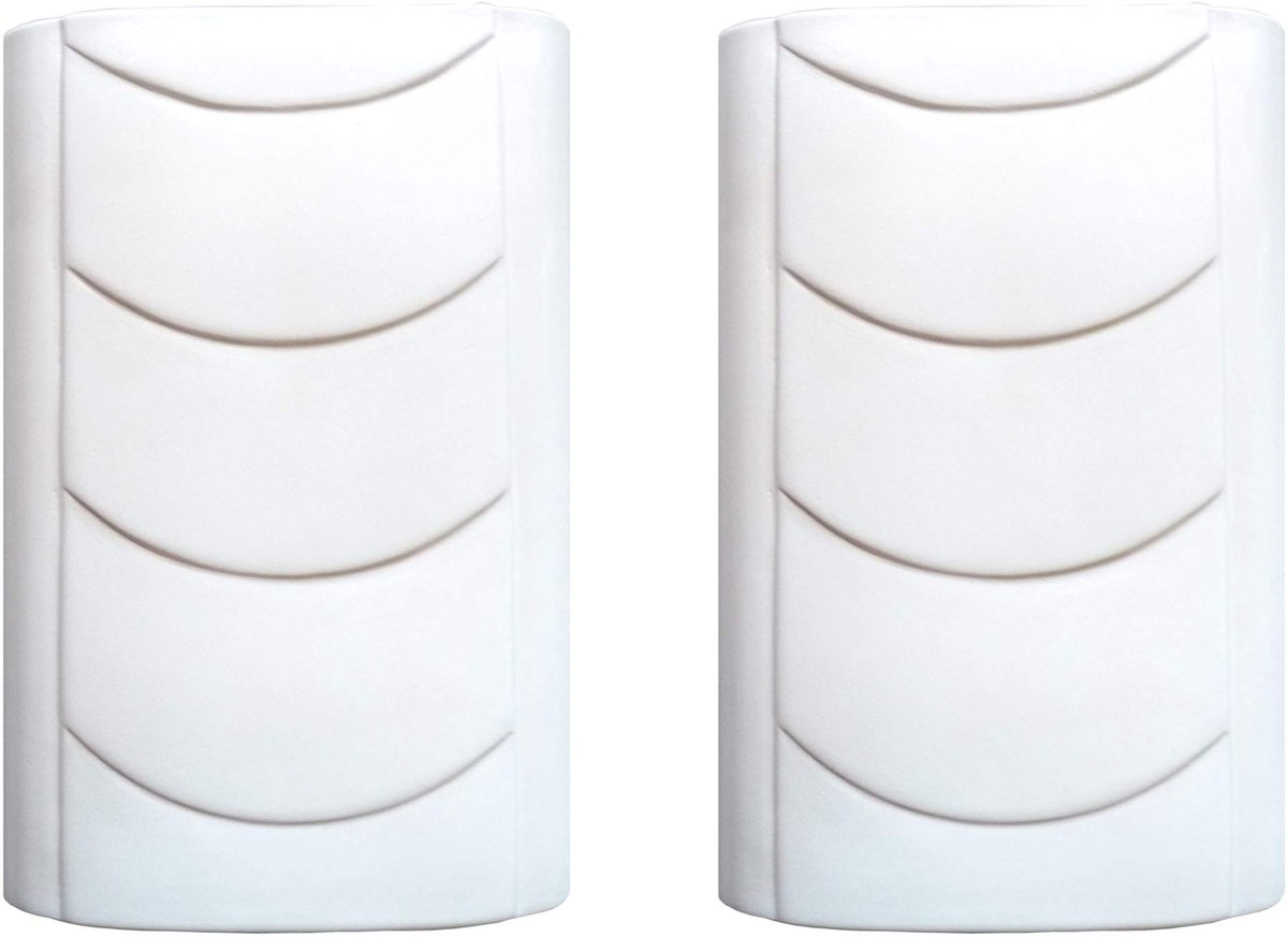 SnelShoppen - Luchtbevochtiger Set van 2 Keramiek Waterverdamper voor Radiator, Wit, Plat, Diffuser voor Thuis, Kantoor, Verbeter Luchtkwaliteit