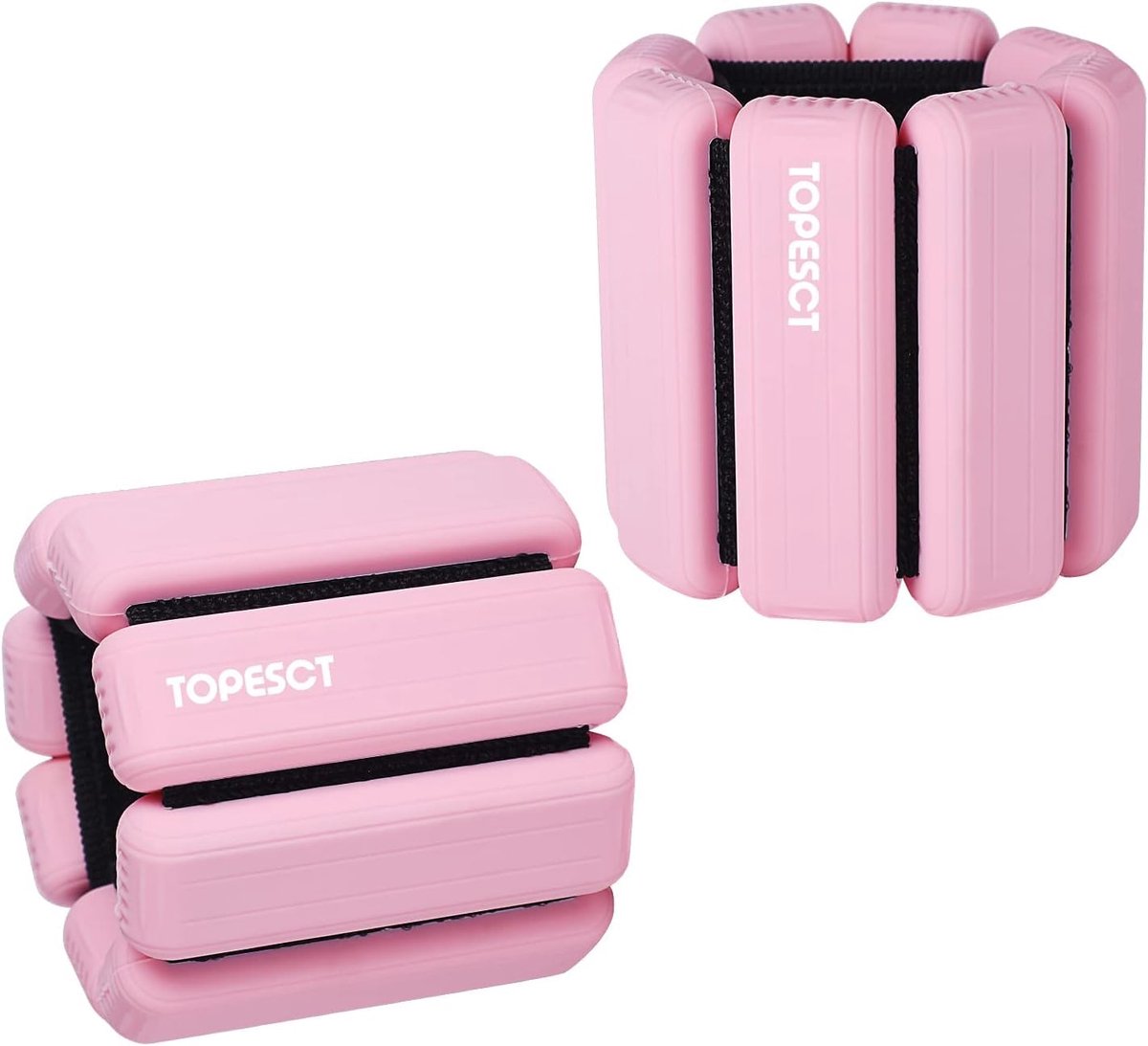 SnelShoppen - Verstelbare Polsgewichten Set van 2 - 0,5 kg per stuk - Roze Gewichten voor Yoga, Dans, Pilates, Cardio, Aerobics en Wandelen