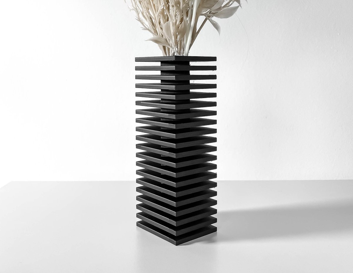 Skushy Vaas Nado - Geschikt voor Bouwbloemen - Japandi Designvaas voor Droogbloemen en Kunstbloemen - Sculpturale Decoratieve Vaas - Moderne Woondecoratie