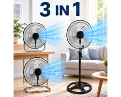 staande ventilator 3 in 1 -45cm-70W-aanpasbaar 90cm tot 125cm.krachtig. Binnen. Zomer- vloer ventilator
