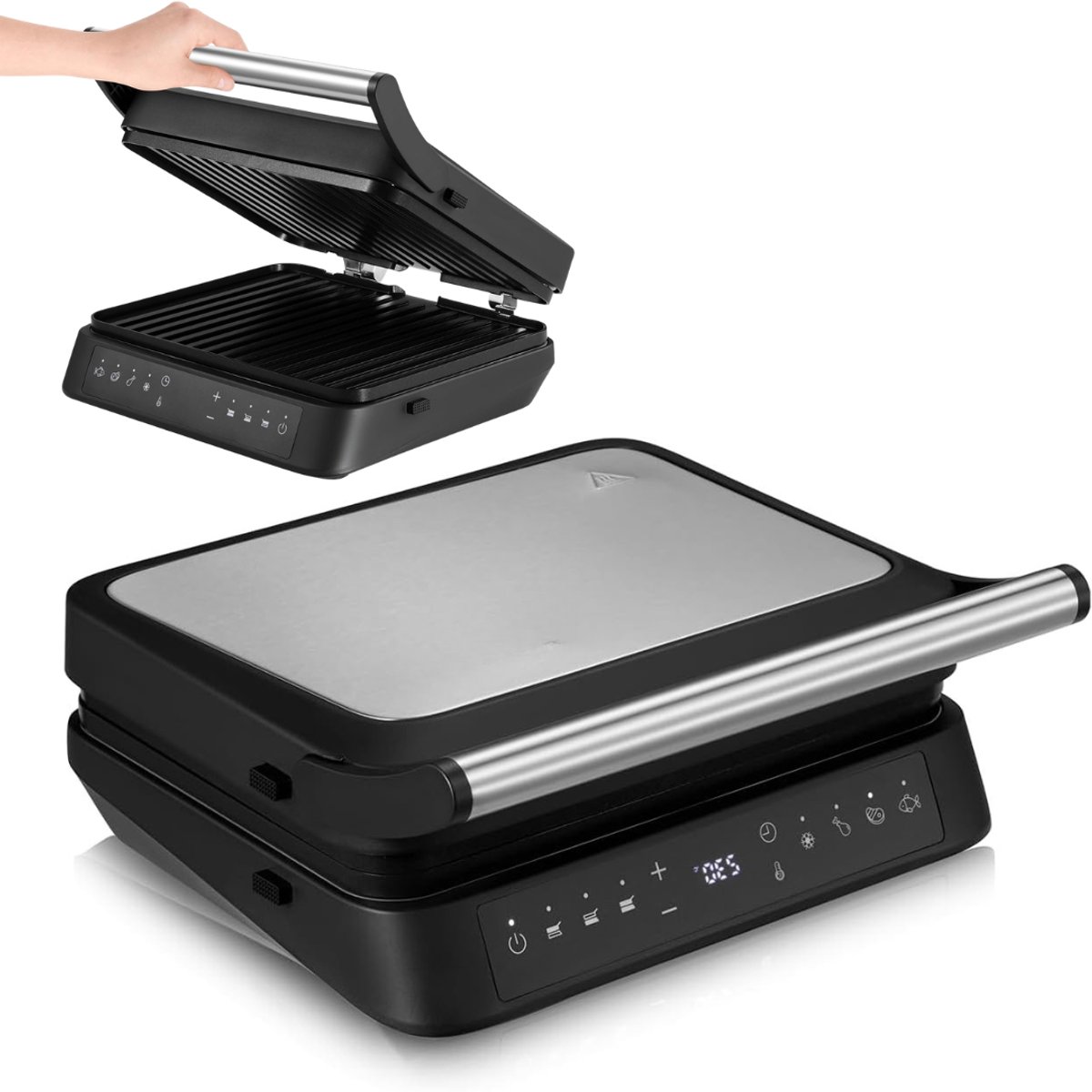 ApexArte® Elektrische Grill - Contactgrill Panini - Snelle Maaltijden - Dubbele Grill Oppervlak