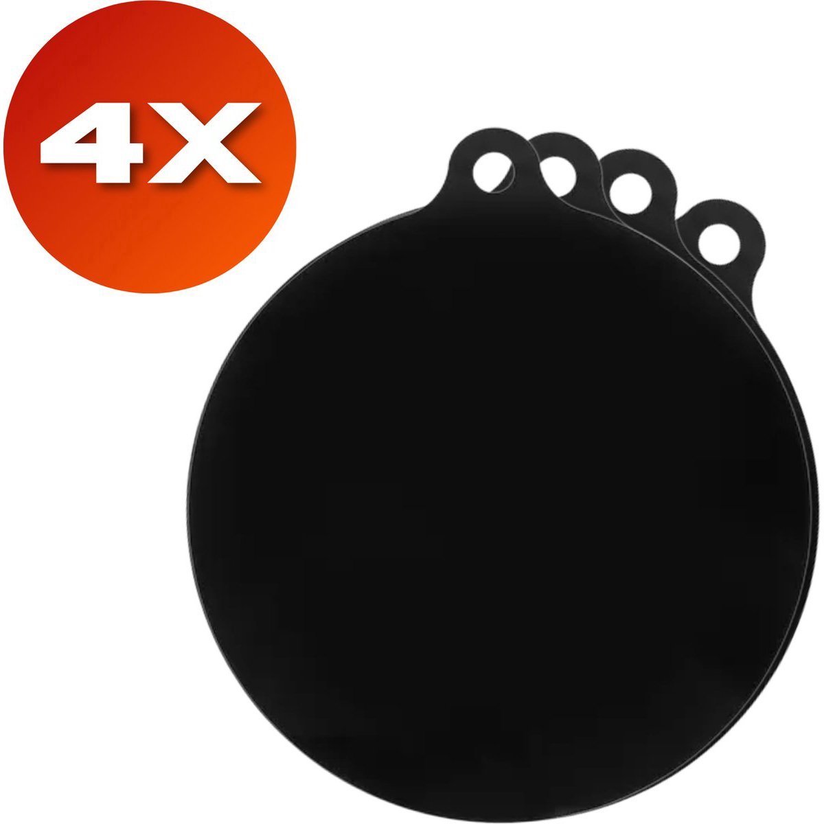 Inductie Beschermer - Pannenonderzetter - Set van 4 - 22CM - Bestendig tot 240 ºC - Siliconen - Zwart