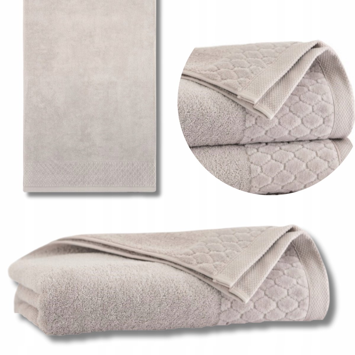 KONEY - Badhanddoek - Carlo - 70 x 140 cm - Sepia - 500 g/m²