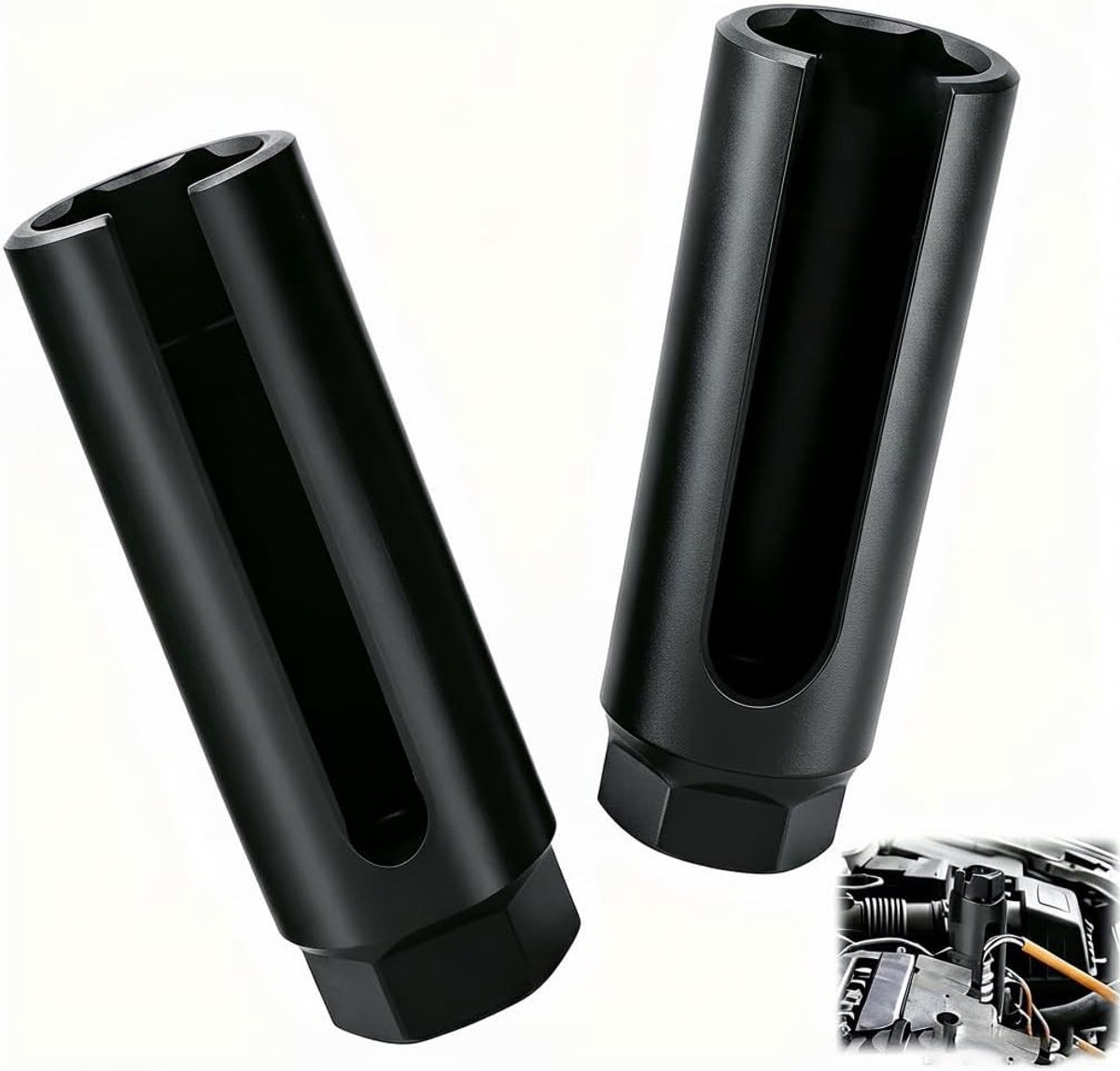 Zuurstofsensor dopsleutel 1/2 inch met lambdasondesleutel 22 mm en brede zijuitsparing voor auto onderhoud