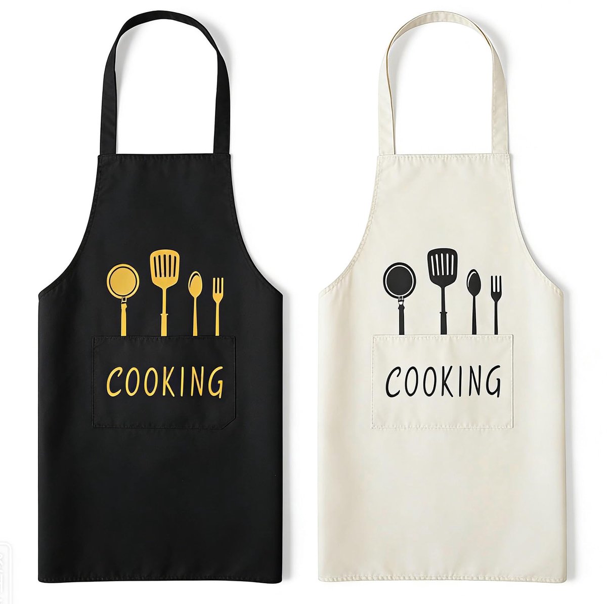 Kookschort 2 stuks - Waterdicht - Grappig ontwerp - Perfect voor barbecuefeesten - ShopVlot