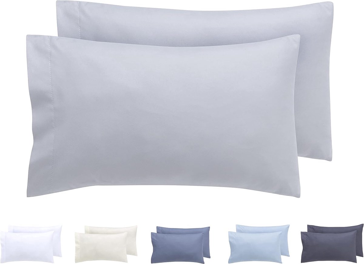 Kussenslopen set van 2 - microvezel - extra zacht - hypoallergeen comfort - ShopVlot