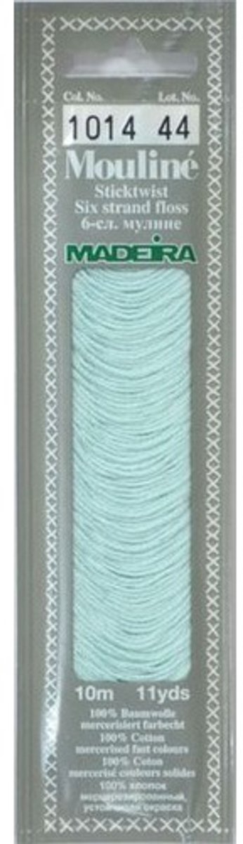 Borduurgaren Madeira Mouline 10 meter 6 draads splijtgaren - blauw (1014)