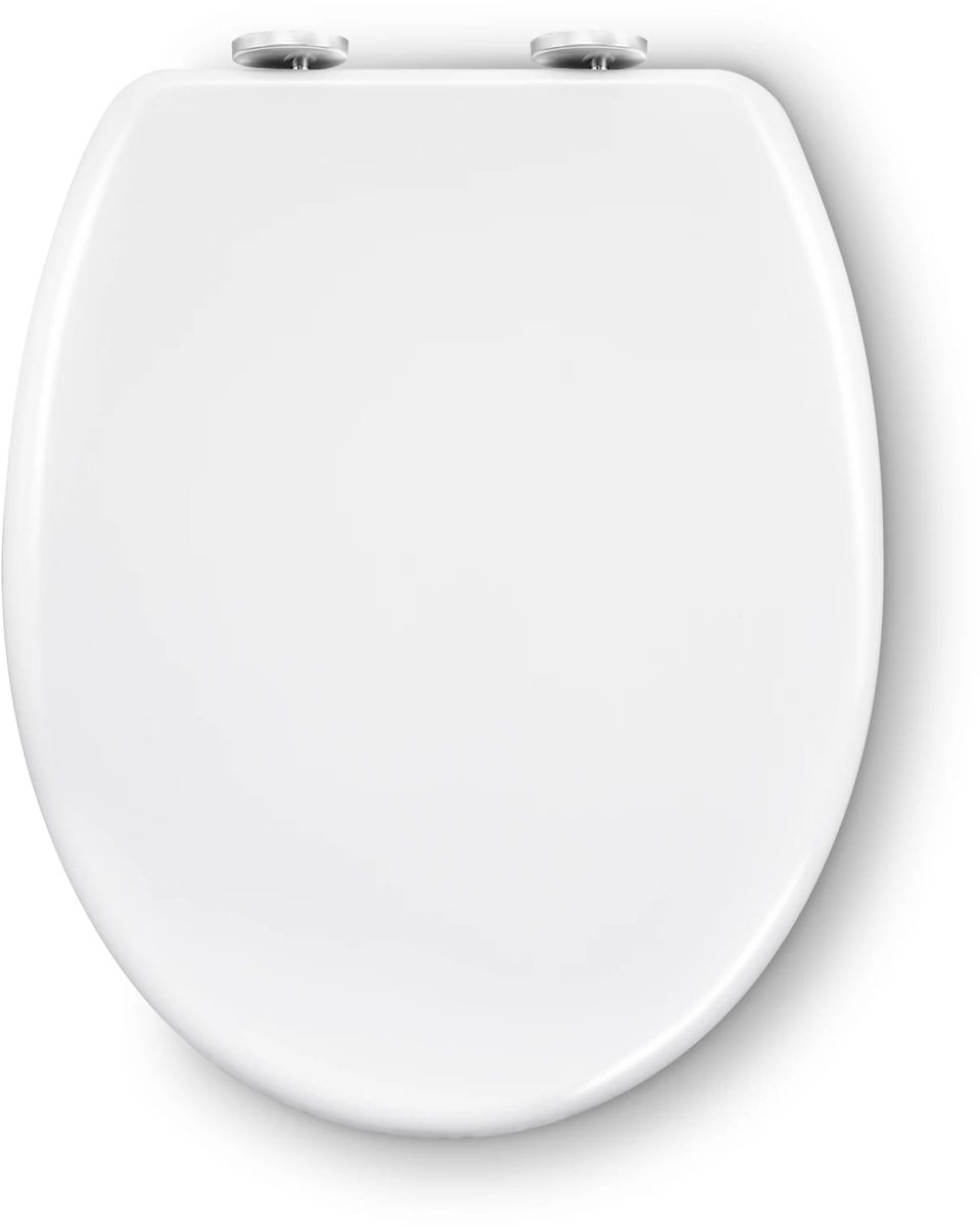 Toiletbril Wit - Soft-close - Stille sluiting, Gemakkelijk schoon te maken - O-vorm
