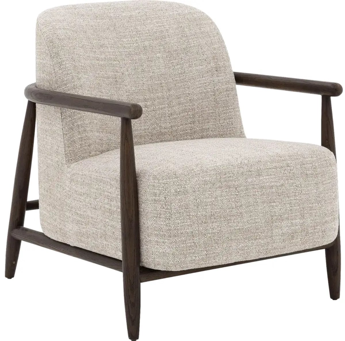Goossens Fauteuil Fuzz - Stof - Bruin