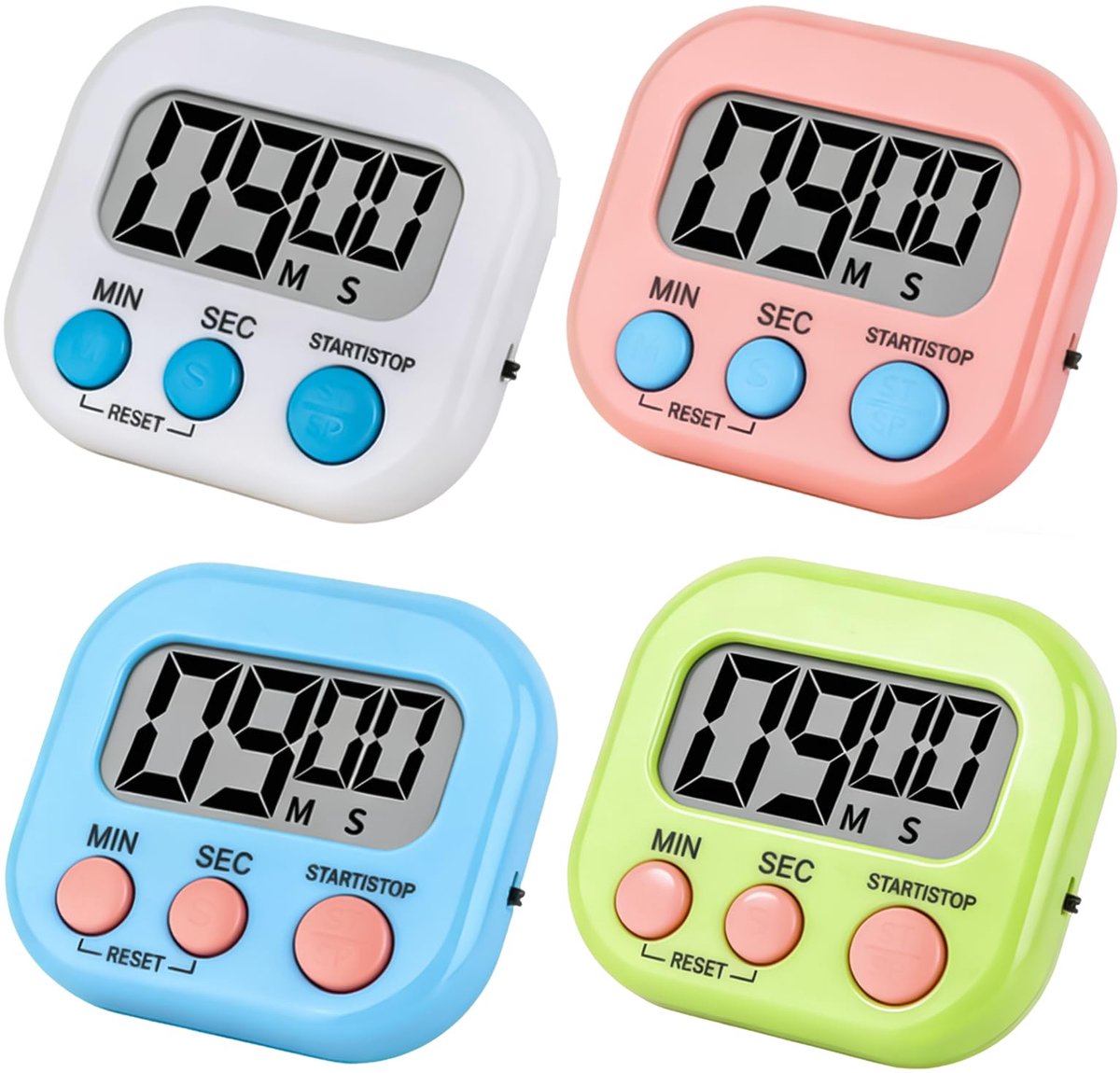 keukentimer digitale timer - magnetisch - LCD-display - ideaal voor koken en studeren - ShopVlot