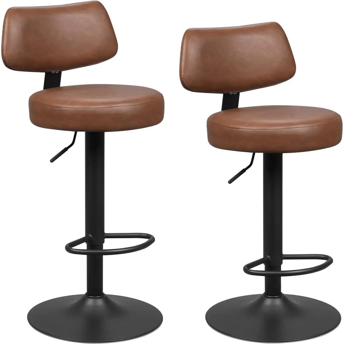 Barkruk Bruin Hoogteverstelbaar, Draaibaar, Ergonomisch - 41x48x84-109 cm