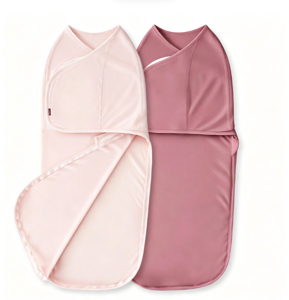 Set van twee babywikkeldekens met stille sluiting, geschikt voor baby's van 0-3 maanden, vermindert de schrikreflex, een must-have voor kersverse ouders,Set 2