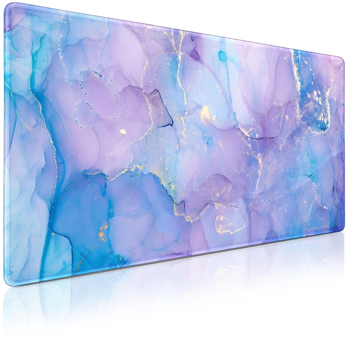 Gaming muismat 900 x 400 cm XXL - paars blauw marmer - antislip - eenvoudig te reinigen - ShopVlot