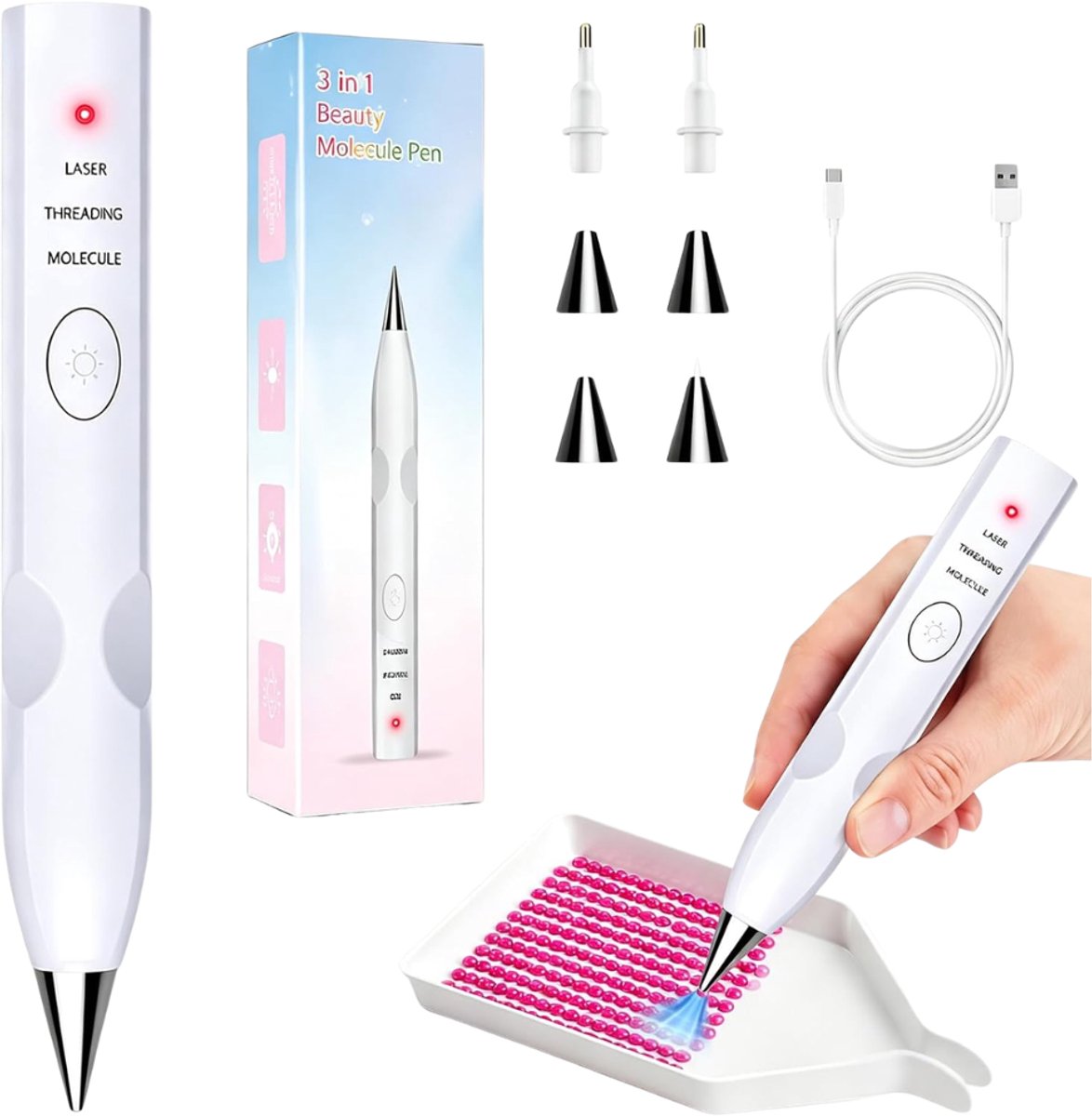 Verte Elektrische Diamond Painting Pen - Draadloos - Type-C-Opladen - Ergonomische Accessoire-Set Voor Diamantschilderen Voor Volwassenen - Blider