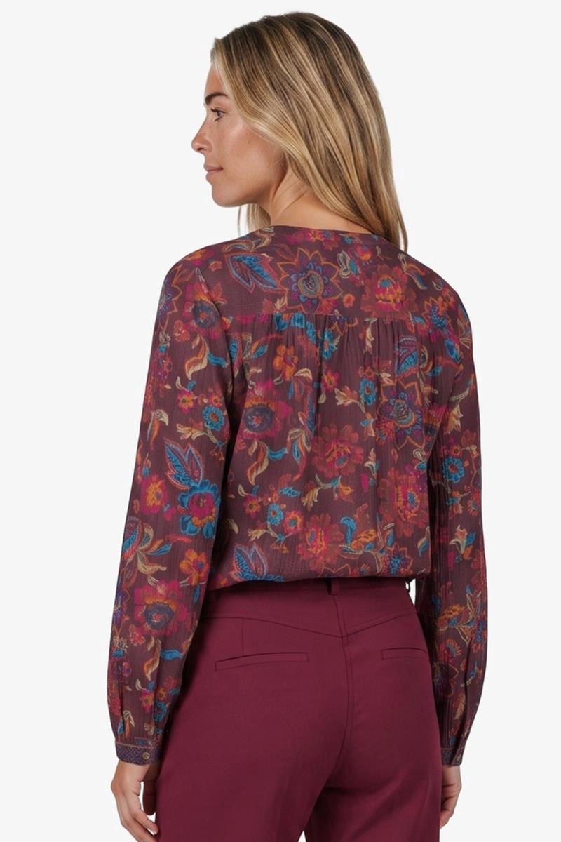 DIDI Dames Blouse Tinto Brown Pretty print maat 38