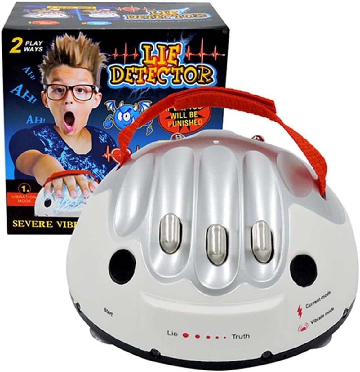 Micro Elektrische Schok Leugen Detector, Schokkende Leugenaar Party Game Interessant Waar of Dare Game Leugen Detector Joke Speelgoed Polygraaf Entertainment Shock Game