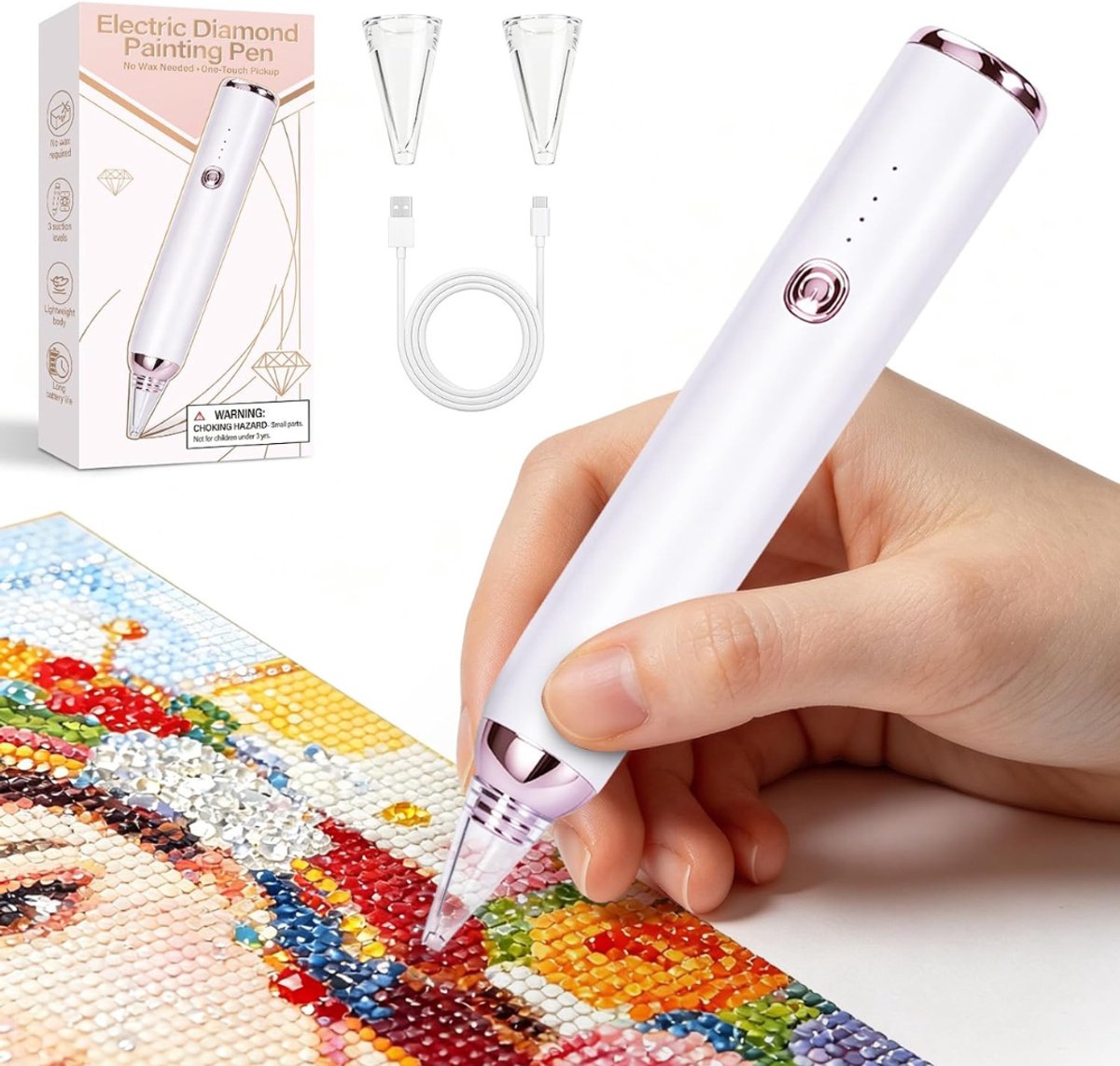 Verte Elektrische Diamond Painting Pen - Draadloze Diamantschilder-Set - Accessoires Voor Diamantschilder-Set Voor Volwassenen