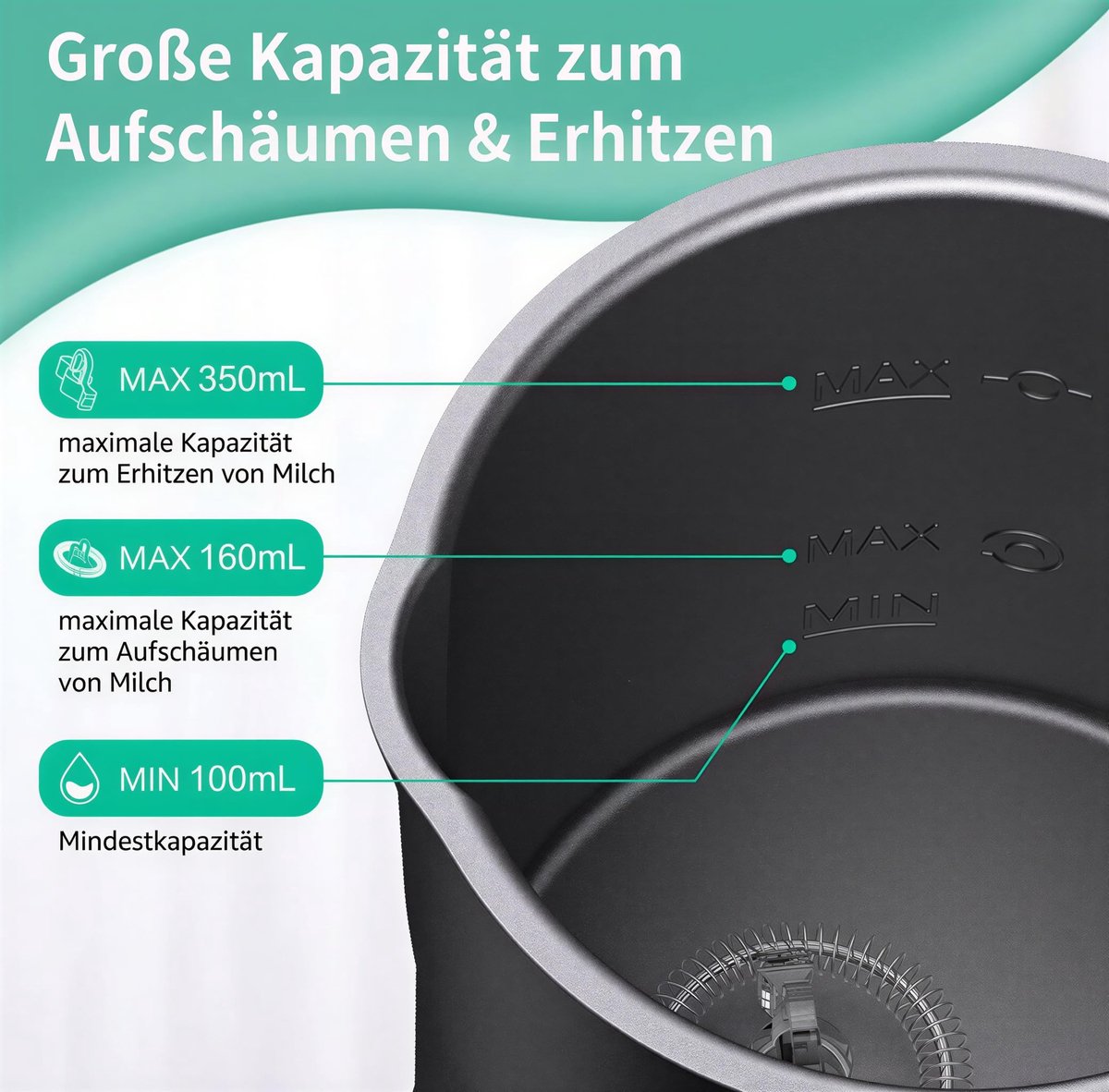 Melkopschuimer 4-in-1 - Roestvrijstaal - Warm en koud - Perfect voor cappuccino - ShopVlot