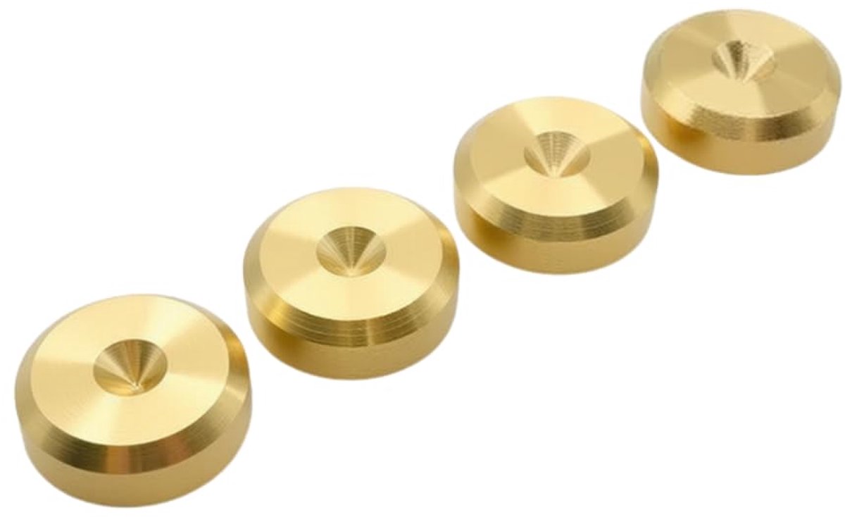 Speaker spike pads 20 mm - messing - anti-vibratie - verbeter geluidskwaliteit - ShopVlot