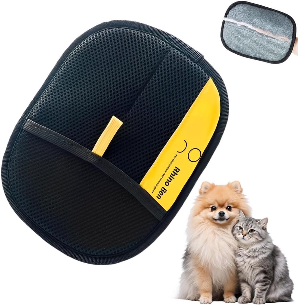 Dierenhaarverwijderhandschoen voor honden en katten - herbruikbare vachtmagneet met anti-statische functie, effectief voor het verwijderen van dierenharen en onderhoud van huisdierenvacht