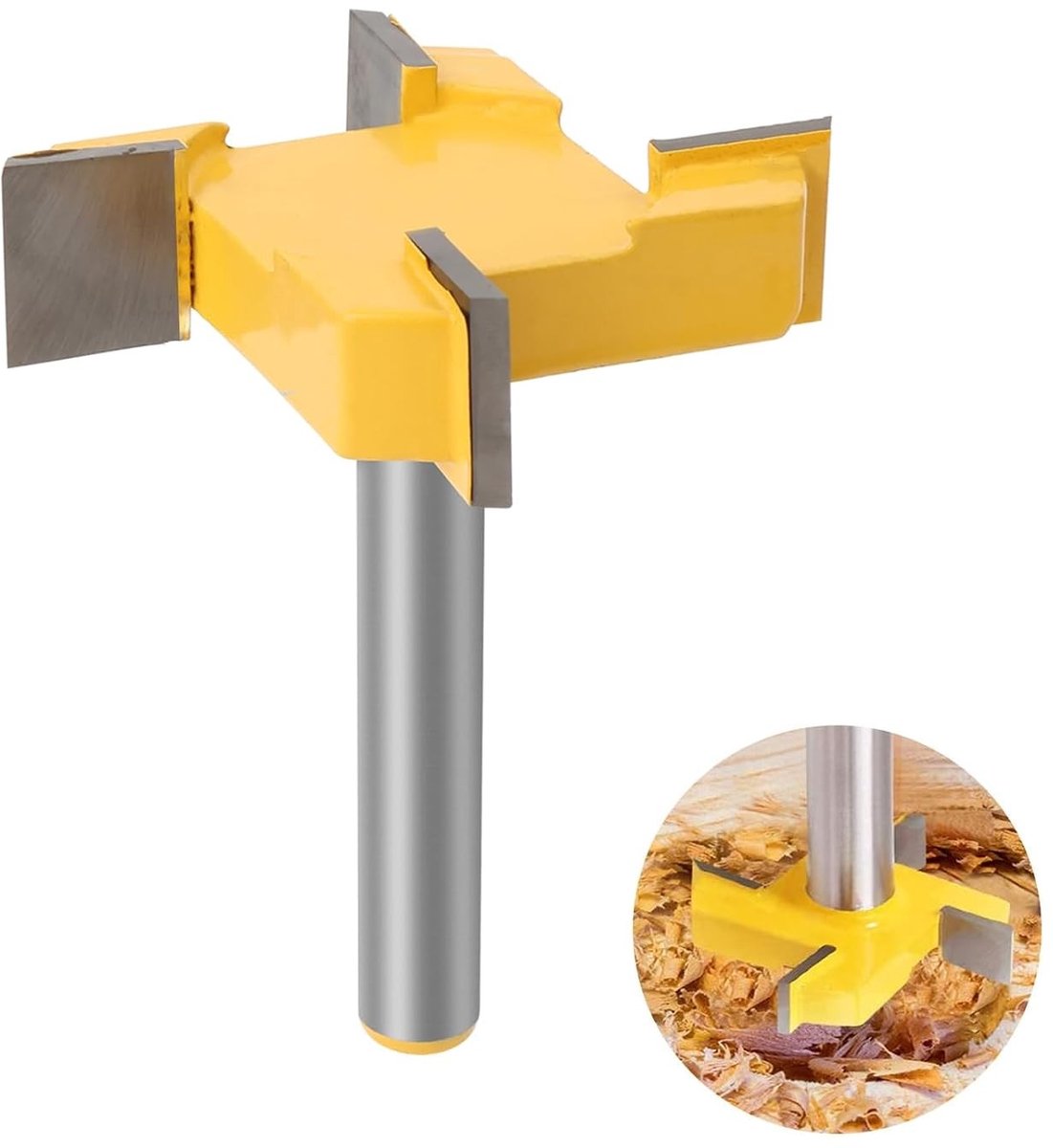 CNC Spoilboard Frees, 8mm Shank Houtbewerking, Oppervlakte Frees voor Gladmaken van Hout, Precisie Frees voor CNC Machines, Ideaal voor Houtbewerking en Meubelmakerij