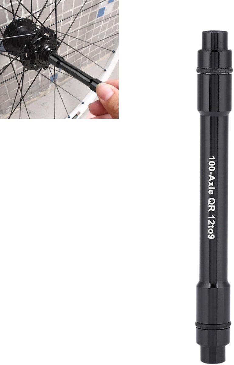 Lichte Aluminium Fietsnaafadapter, 12mm naar 9mm Snelsluiting Converter voor Mountainbikes in 2 Kleuren