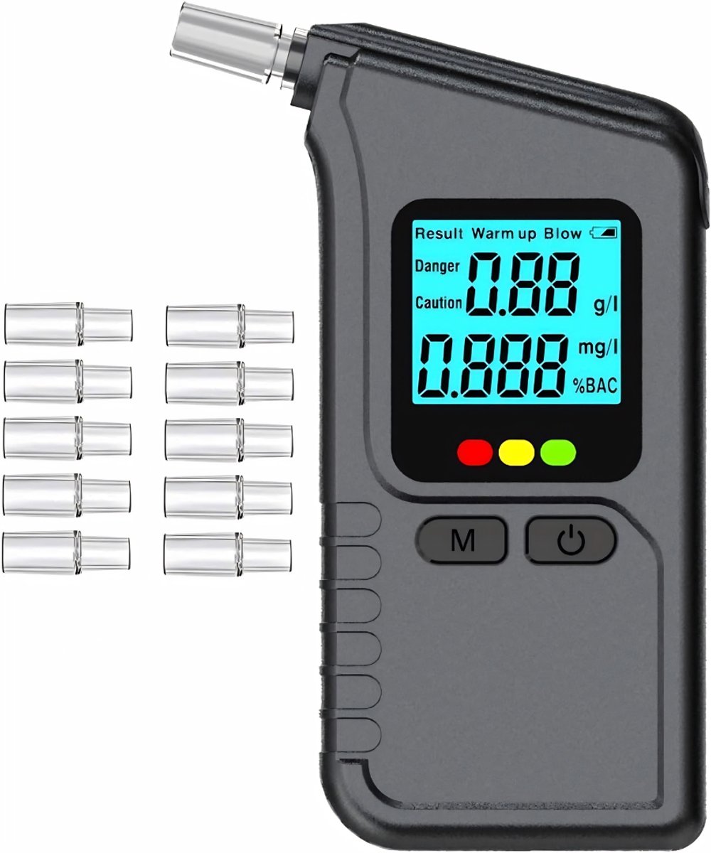 Lìon® Alcohol Tester - Alcohol Testers - Alcoholtesters - Zwart - 17cm x 8cm x 4cm