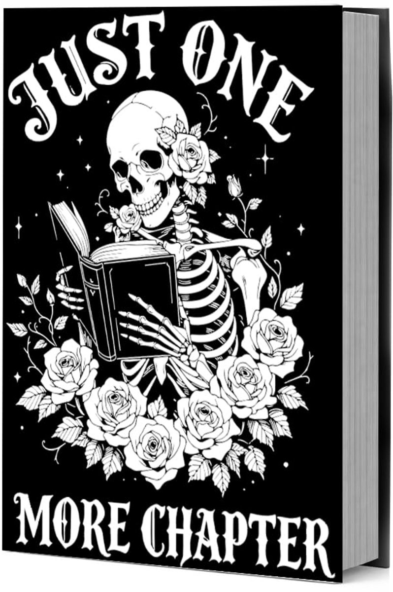 boekomslag gothic elastisch - doodshoofd - herbruikbaar - voor hardcover en notitieboeken - ShopVlot