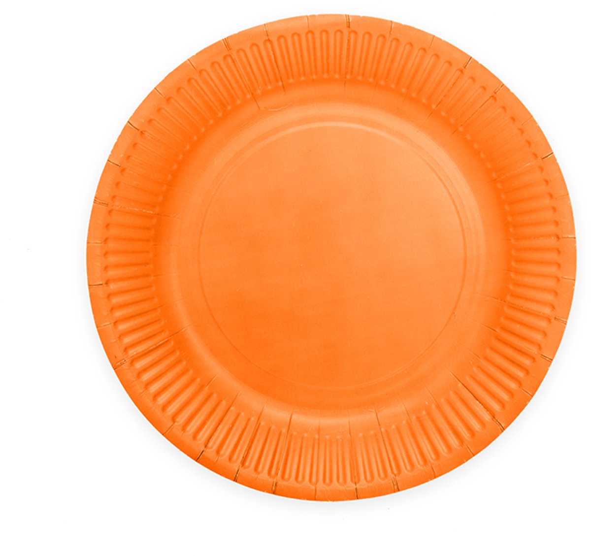 8x Papieren Bordjes 18cm FSC - Oranje - Feestartikelen