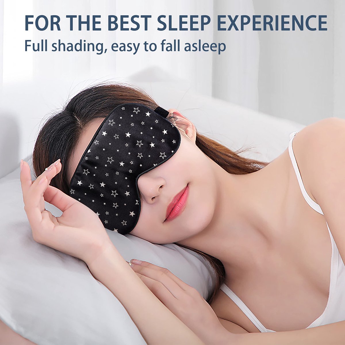 townssilk 100% zijden slaapmasker met verstelbare riem, comfortabel en super zacht oogmasker ultieme slaaphulp - ShopVlot