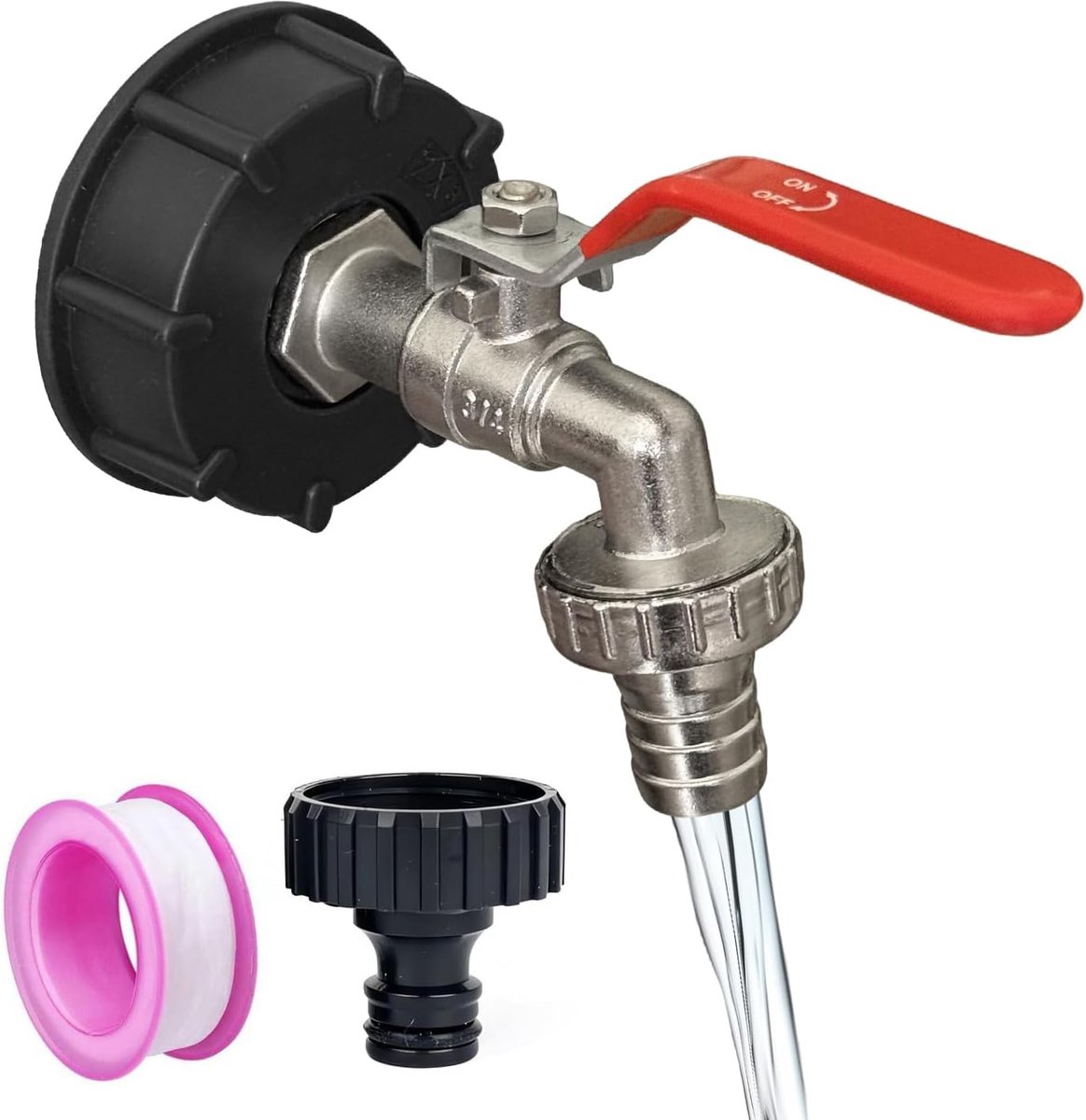 IBC Drain Tap with 3/4 Inch Connection, IBC Adapter S60x6 Water Tank - ShopVlot