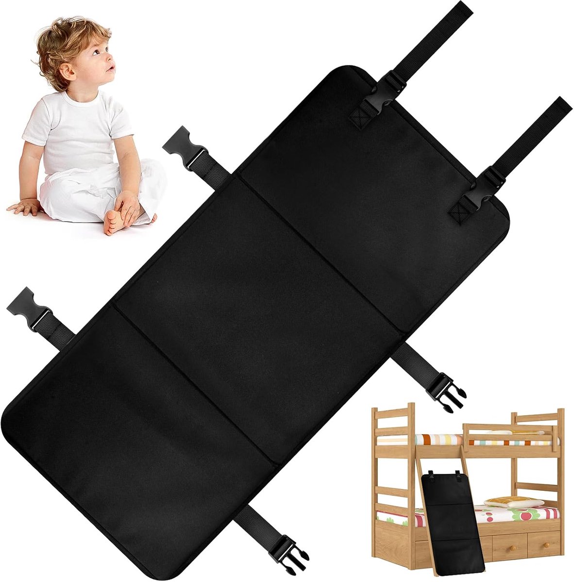 Kiddies Ladder Lock, ladderafdekking, Stapelbed ladderhoes Ladder Cover, opvouwbare stapelbed stap pads met - ShopVlot