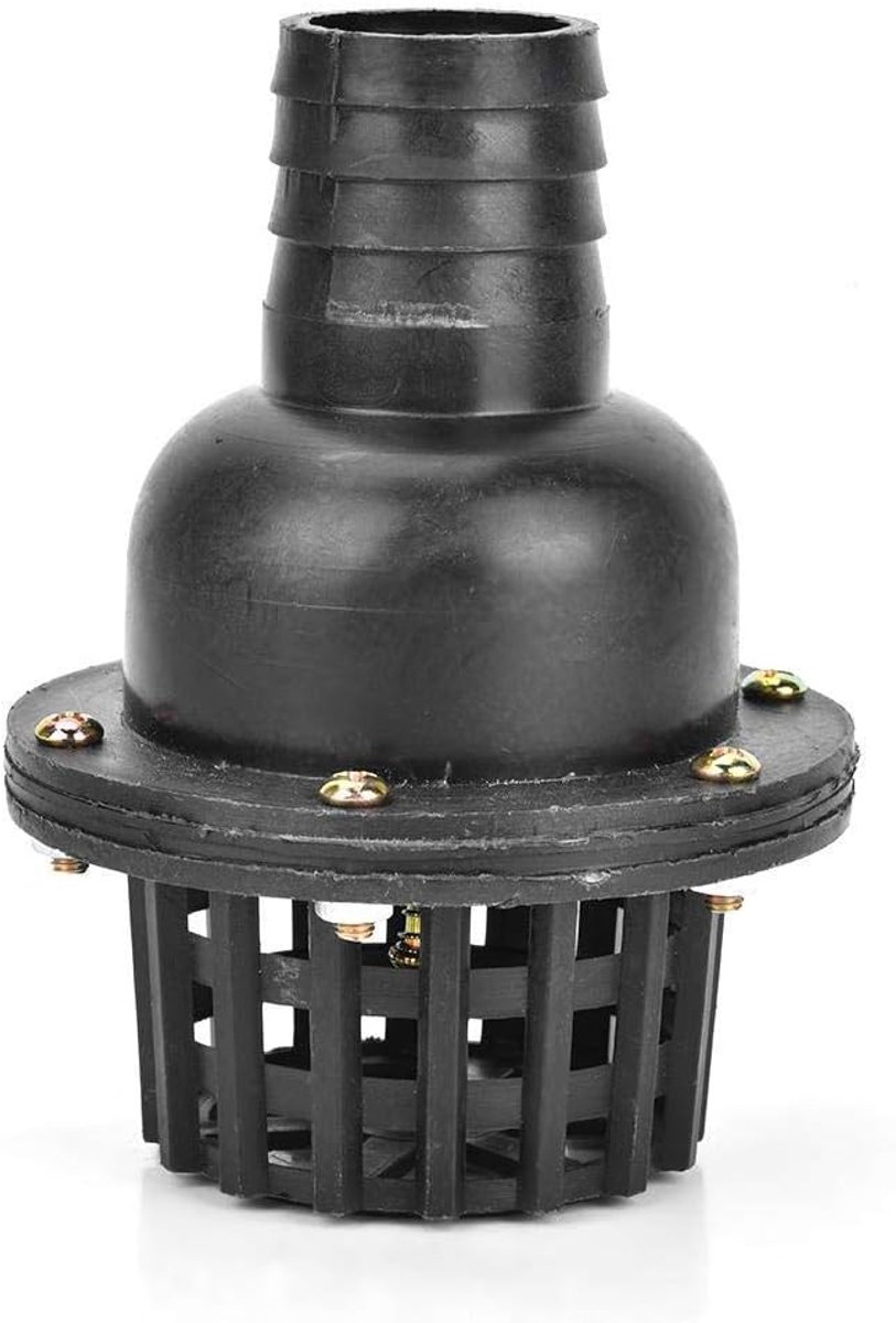 Water Pump Foot Valve, PVC Check Valve for Liquid Machine, Black, 2 inch - ShopVlot