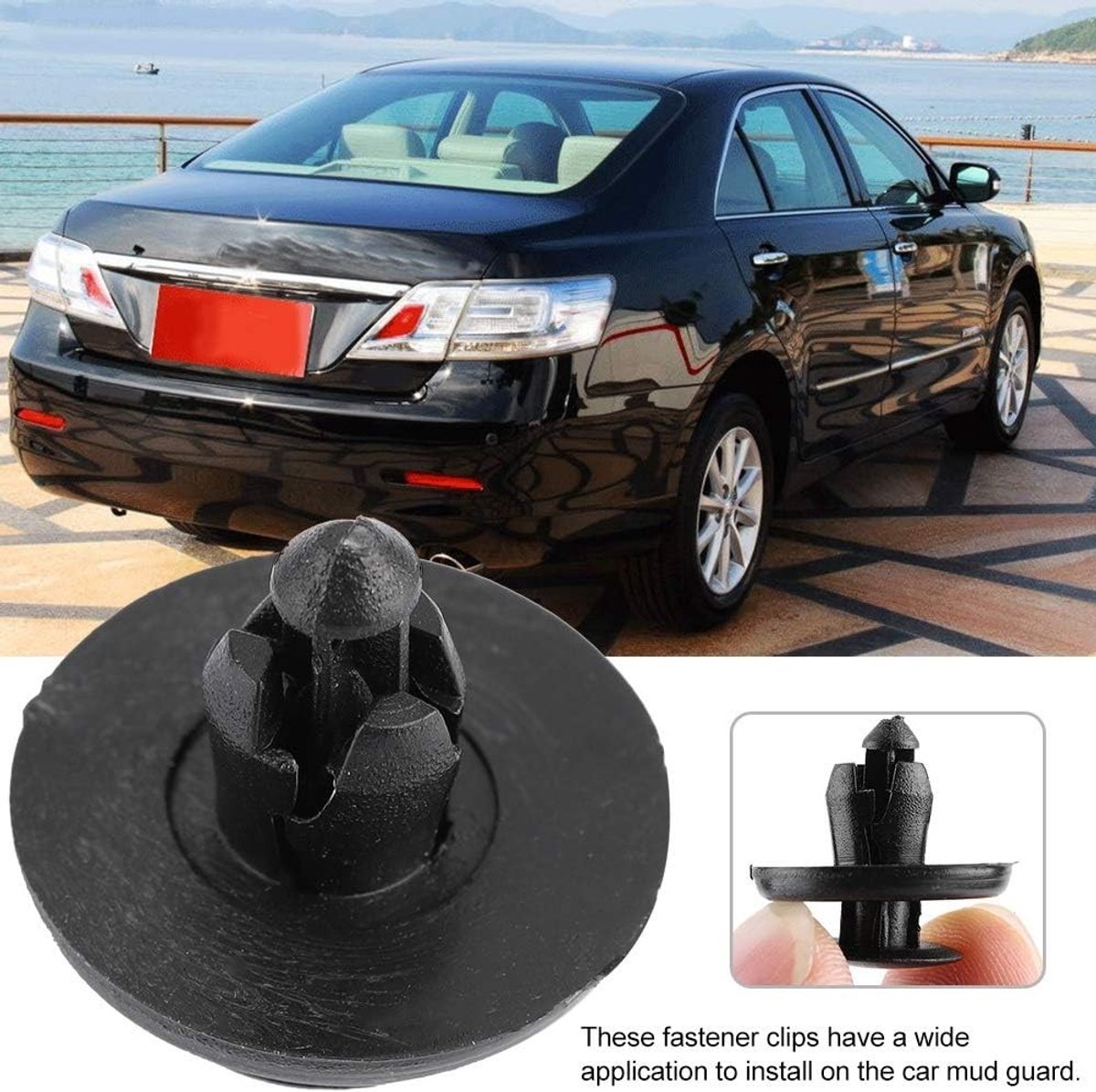 Duwclips voor bumper en spatbord, bevestigingsclips voor carrosserie en fender liner, set van 10 stuks