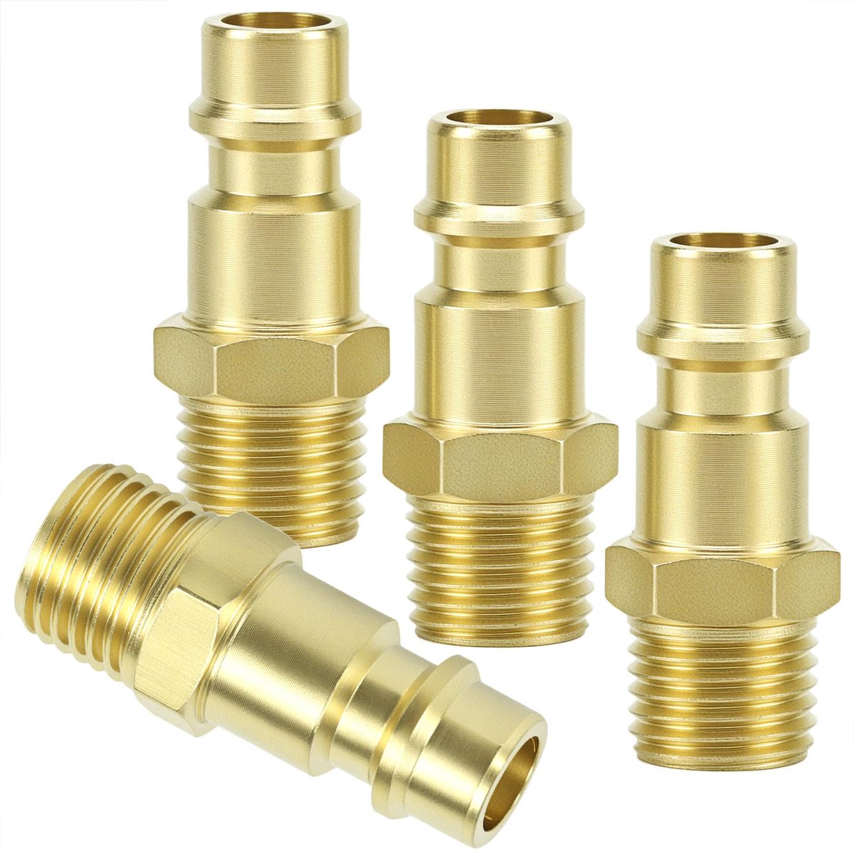 Druklucht koppeling 1/4 BSP - messing stekker - snelkoppeling voor luchtslang - ideaal voor compressors - ShopVlot
