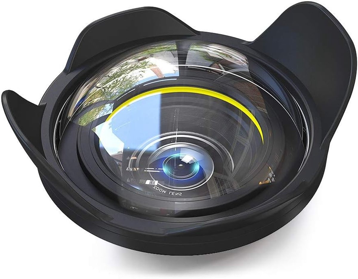 Wide Angle 67mm Camera Lens voor Onderwaterfotografie met Fisheye Effect voor Sony, Canon, Nikon en Fujifilm