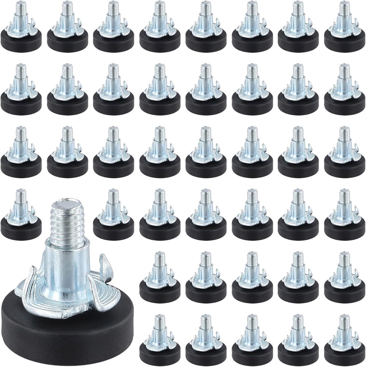 48PCS M6 Adjustable Feet,Adjustable Leveling Feet For Furniture Feet Heavy Furniture Levelers Sliding Leveling Feet - ShopVlot