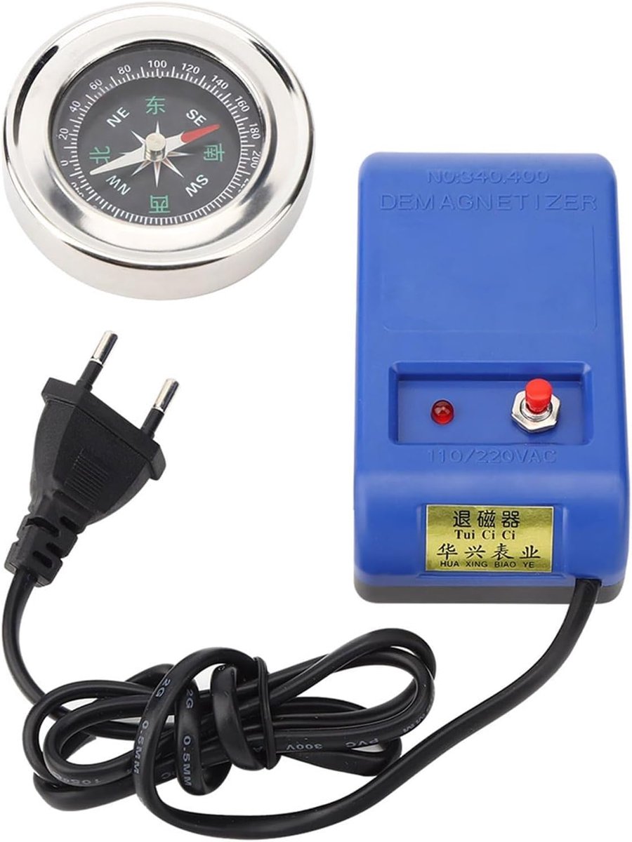 Elektrische horloge demagnetiseur - 110V-220V EU stekker - ABS materiaal blauw - ShopVlot