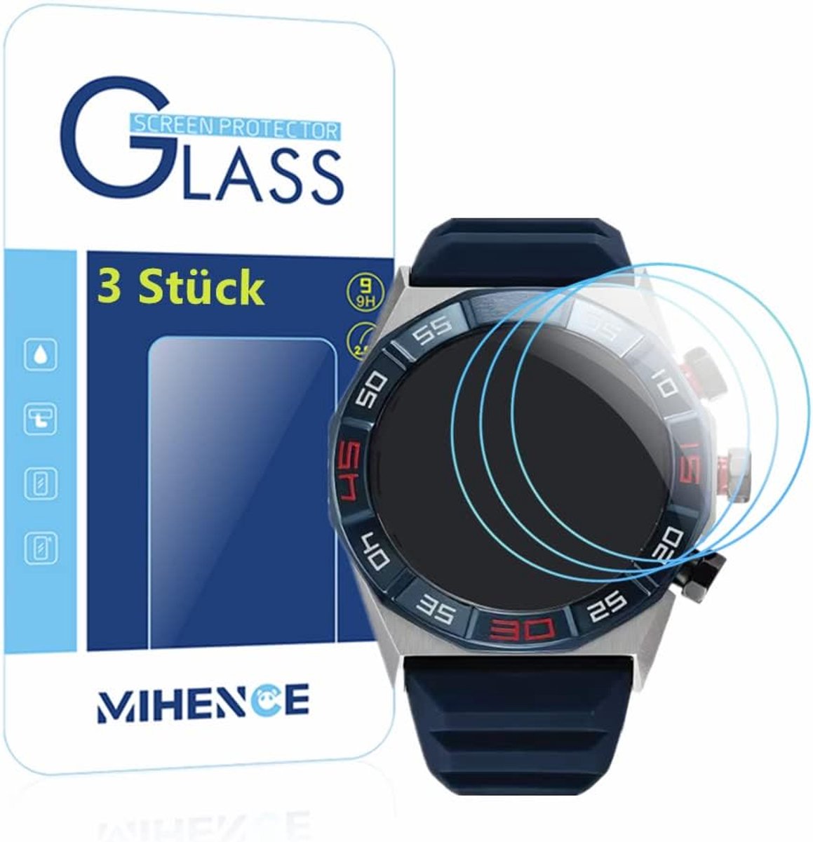 Citizen CZ Smart 41 mm Protective Film, 9H Anti-Scratch, Premium Real Tempered Glass, Screen Protector for CZ Smart 41 - ShopVlot