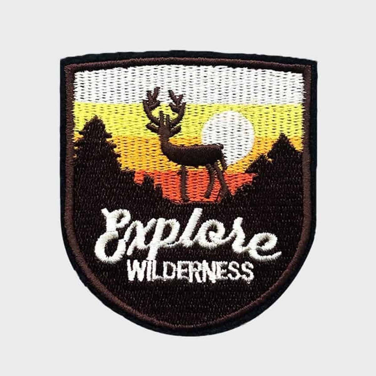 Patchy® – Verken de Wildernis Strijk Embleem Patch 7.5 x 4.6 cm