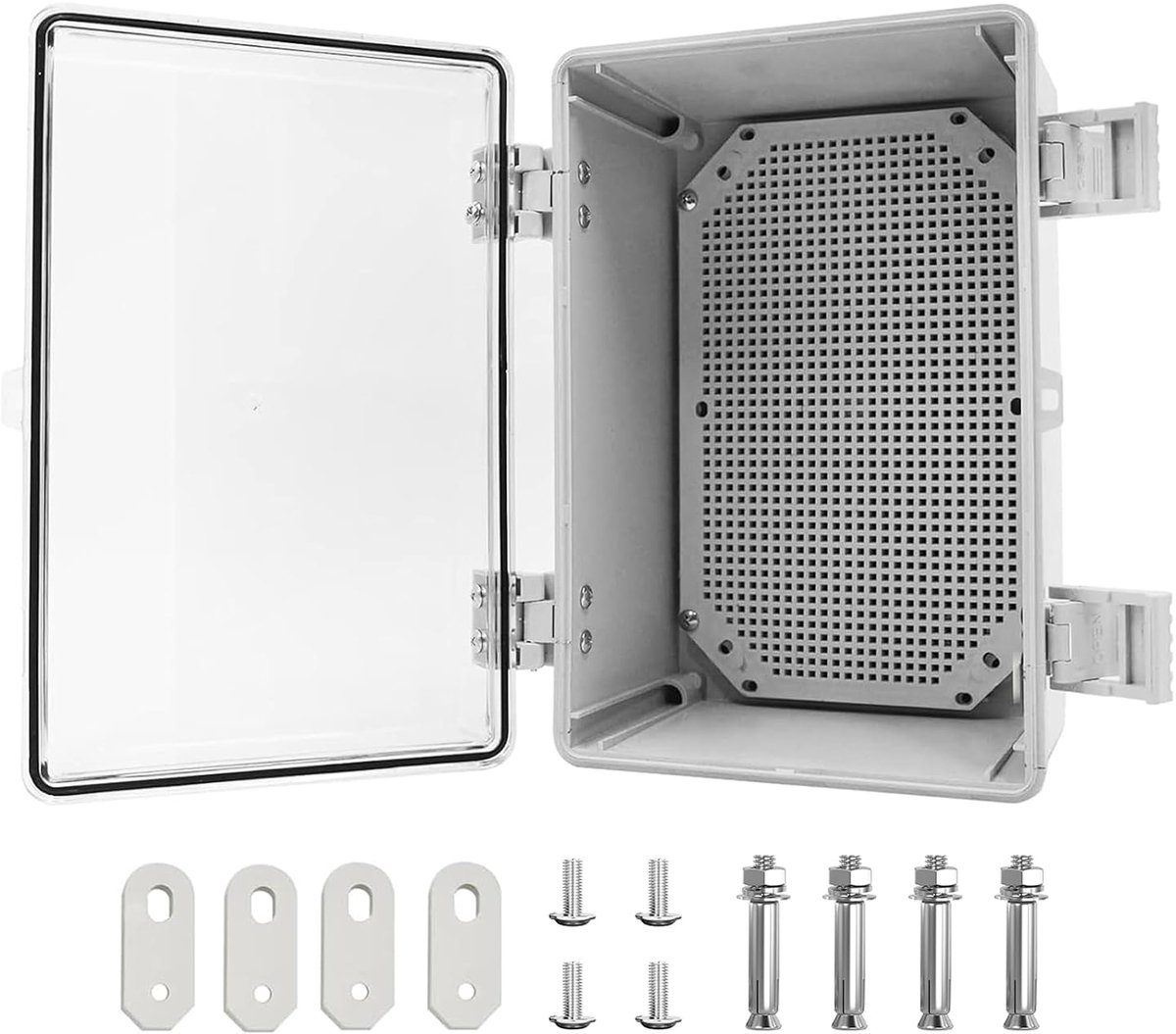 SnelShoppen - Distributiekast, Industrieel Behuizing, Aansluitkast, IP65 Elektrische Aansluitkast, Transparante Deksel, Installatiebehuizing, ABS Kuns