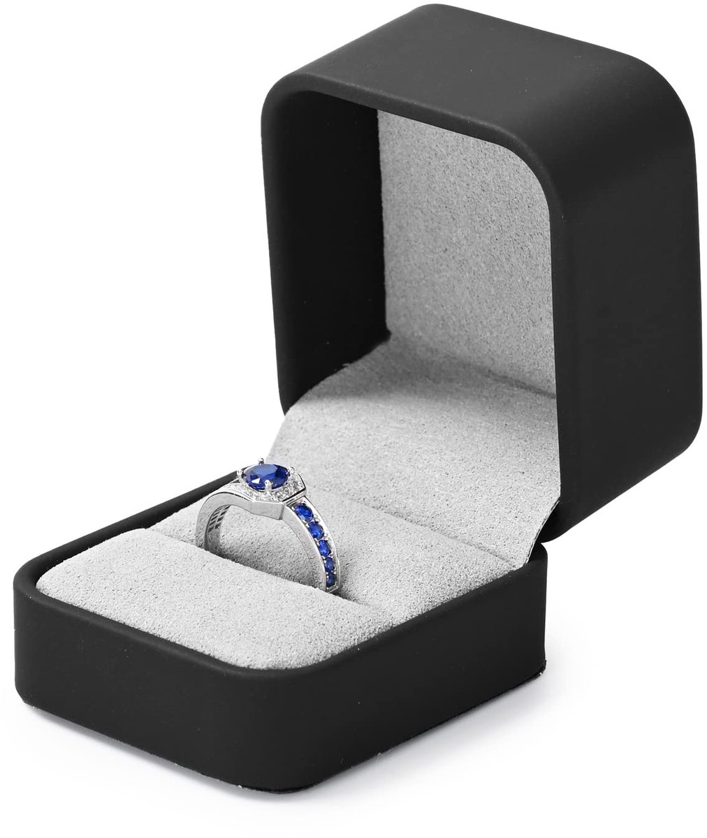 Ringdoos zwart - PU leer - sieradenopslag - ideaal voor bruiloften - ShopVlot